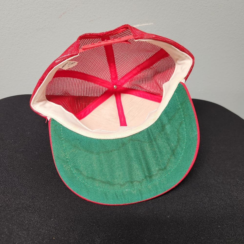 Vintage Coors Beer Mesh Trucker Hat Large Patch Red White Rope Made In USA - Picture 7 of 9